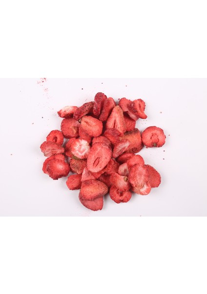 3'lü Paket, Dondurularak Kurutulmuş Çilek, 15 gr Vegan, Glutensiz Kurutulmuş Meyveler