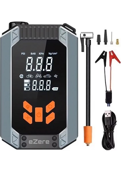 ST-9632D Taşınabilir Araç Lastik Şişirme ve Starter Akü Takviye Seti