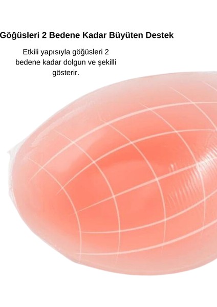 Kadın Ten Şeffaf Askılı Sihirli Büyük Gösteren Silikon Destekli Yapışkan Sütyen