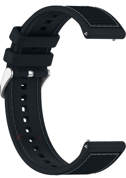 Huawei Watch Gt5 46MM Ile Uyumlu 22MM Dikiş Desenli Dokuma Silikon Kordon modelleri