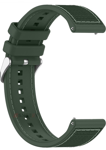 Huawei Watch Gt5 46MM Ile Uyumlu 22MM Dikiş Desenli Dokuma Silikon Kordon modelleri