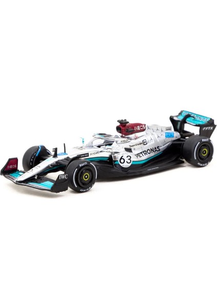 1:64 Diecast Mercedes-Amg F1 W13 E Performance, Belgian Grand Prix 2022, George Russell Tarmac Model Araba