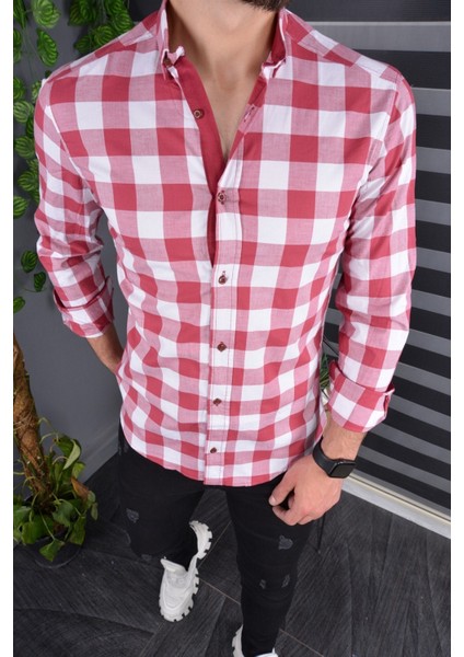 Jack Carısma Ekose Dama Pamuklu Esnek Poplin Erkek Gömlek fiyatları