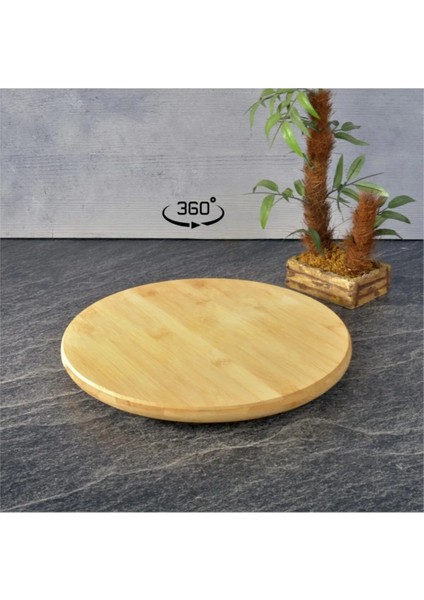 33 Cm Bambu Döner Lüx Servis Sunum Pizza Standı