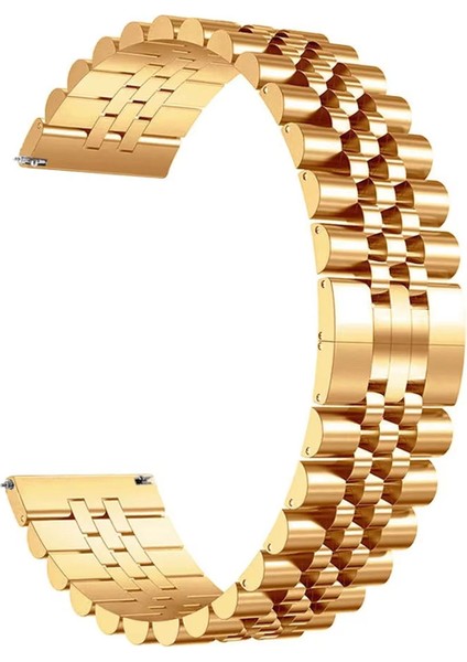 Samsung Galaxy Watch Active 2 44 mm ile Uyumlu Rolex Tasarım Metal Kordon Kayış - FC926