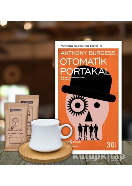 Otomatik Portakal Kutupkitap Bambu Fincan Türk Kahvesi Kişiye Özel Not Otomatik Portakal Kitap Hediye Seti