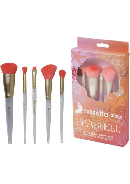 Nascita Seashell 5 'Li Makyaj Fırça Seti - 136