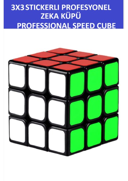 3X3X3 Professıonal Speed Cube Stıckerlı - Stıckerlı Profesyonel Rubik Zeka Sabır Küpü fiyatları