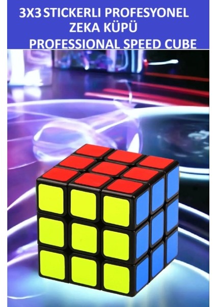3X3X3 Professıonal Speed Cube Stıckerlı - Stıckerlı Profesyonel Rubik Zeka Sabır Küpü indirimleri