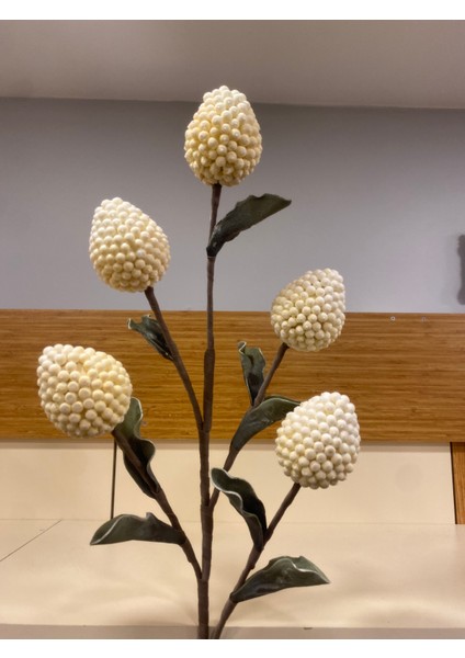 Yapay Çiçek Late x Krem Top Mısır Model 90 cm