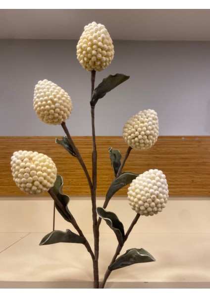 Yapay Çiçek Late x Krem Top Mısır Model 90 cm