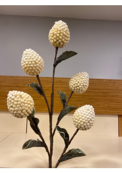 Yapay Çiçek Late x Krem Top Mısır Model 90 cm
