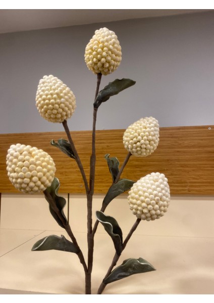 Yapay Çiçek Late x Krem Top Mısır Model 90 cm