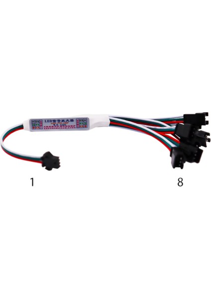 Pixel Şerit LED Çoklayıcı Amplifier 8'li 5-24V WS2811-WS2812B