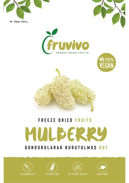 Dondurularak Kurutulmuş Dut 25 gr, Vegan, Glutensiz Kurutulmuş Meyveler fırsatları