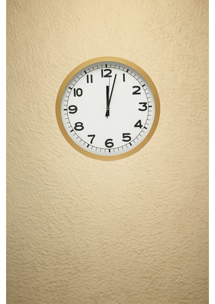 32 cm Duvar Saati Gold Çerçeveli Duvar Sabitlenen Duvar Saati