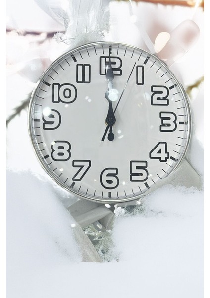 Duvar Saati Yeni Nesil Font Kenarları Gümüş Renkte Duvar Saati 20 cm fiyatları