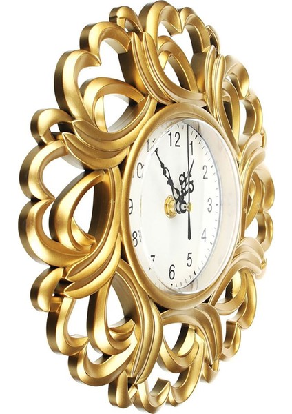 Şık Görünüşlü Renkli Duvar Saati 39 cm Büyük Boy Gold Detaylı Saat indirimleri