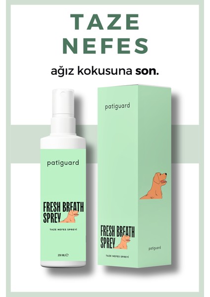 Taze Nefes Spreyi 250ML Kedi Köpek Ağız Diş Bakım Sağlığı Koku Tartar Plak Önleyici Hijyen