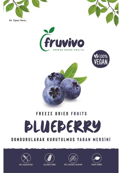 Dondurularak Kurutulmuş Yaban Mersini 20 gr, Vegan, Glutensiz Kurutulmuş Meyveler indirimleri