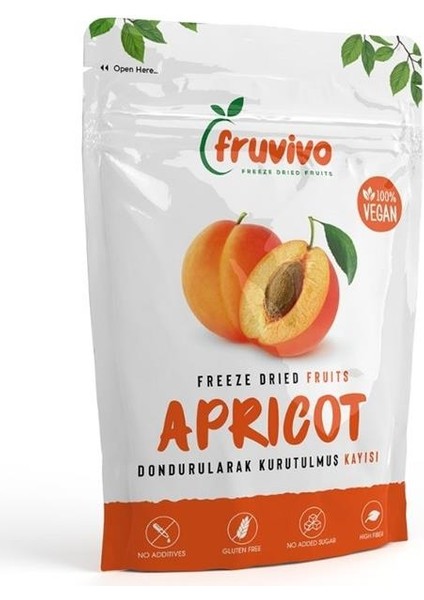 Dondurularak Kurutulmuş Kayısı 30 gr, Vegan, Glutensiz Kurutulmuş Meyveler
