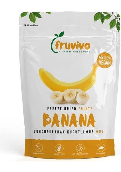 Dondurularak Kurutulmuş Muz 30 gr, Vegan, Glutensiz Kurutulmuş Meyveler fiyatları