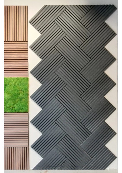 Mdf Ahşap Akustik Duvar Paneli 30 x 60 cm - Beyaz