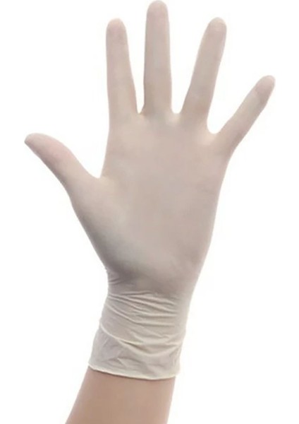Pudralı Latex Eldiven Beyaz Eldiven 24 Adet