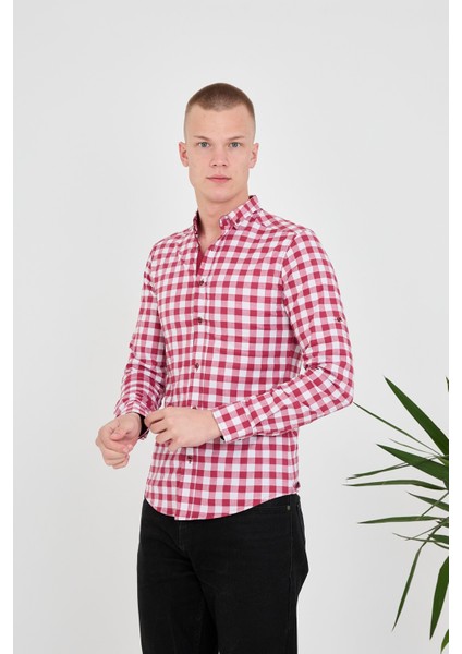 Jack Carısma Dama-Ekose Pamuklu Slim Fit Erkek Gömlek fiyatları