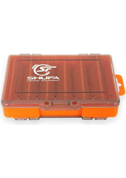 Çift Taraflı Maket Yem Kutusu 12 Gözlü Turuncu 14X10.5X3CM (Max 7cm Maketler Için)