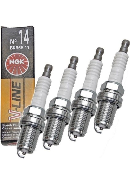 V-Line Ateşleme Buji Takımı 4'lü BKR6E-11 Özel Seri Vline Seri
