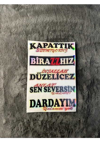 Oto Stıcker Yapıştırma Hologram Etiket Karışık 7'li fiyatları