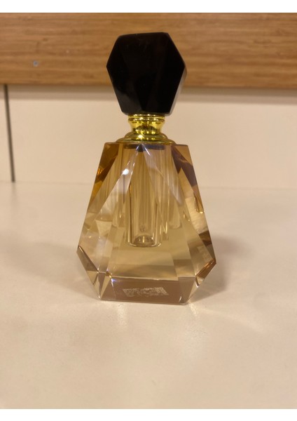 Dekoratif Kristal Parfüm Şişe 6 Gen Model Bal Siyah