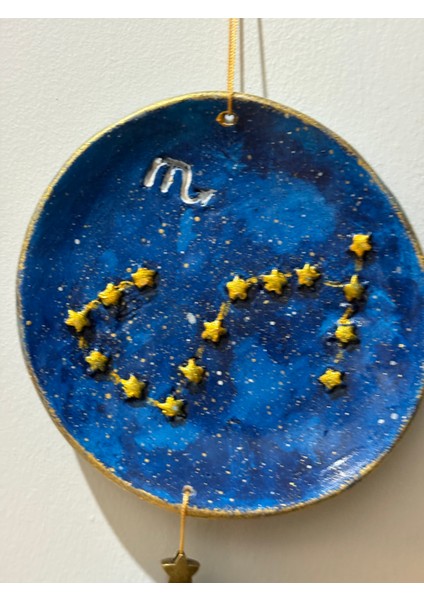 Akrep Burcu Yıldız Haritalı, Pirinç Yıldız Süslü Akrep Armalı Duvar Süsü - Kutusunda modelleri