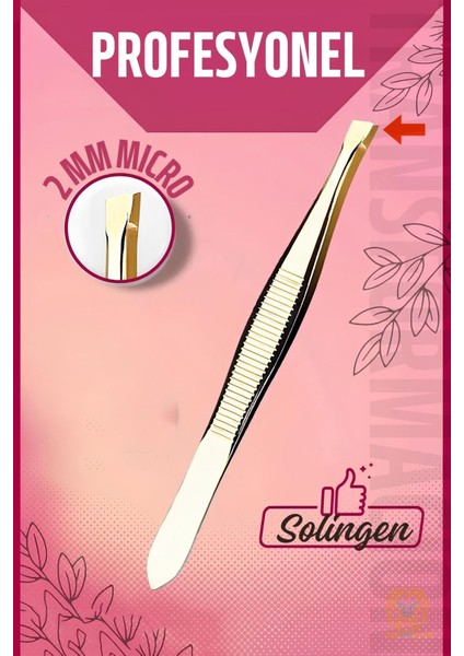 2 mm Micro Ince Uçlu Cımbız Çelik Solingen Professional 721185