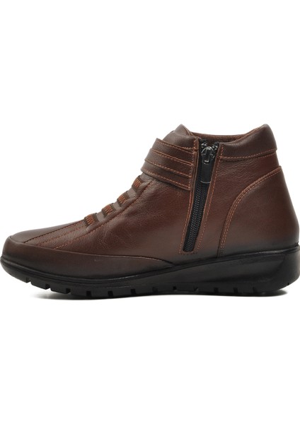 Ayakmod Kahve Haki Deri Kadın Bot fiyatları