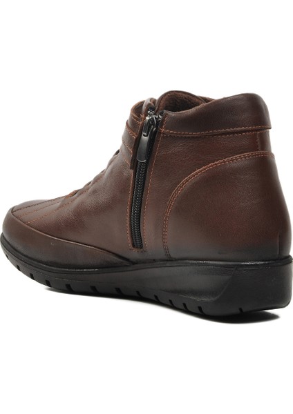 Ayakmod Kahve Haki Deri Kadın Bot fırsatları