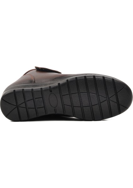 Ayakmod Kahve Haki Deri Kadın Bot indirimleri