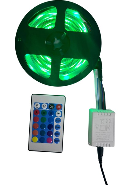 Rgb Şerit LED Set 5 Metre Iç Mekan Tak Çalıştır Hazır Set