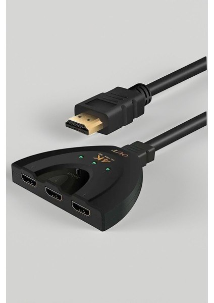 3'in 1 HDMI To HDMI Switch, Pigtail Kablolu, 4K Ultra Hd 2160P, Hd Video Anahtarı HDSW1IN3 fiyatları