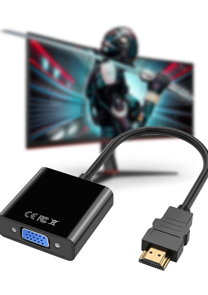 HDMI To VGA Çevirici Dönüştürücü, Monitör ve Projeksiyon Uyumlu, HDMI To VGA indirimleri