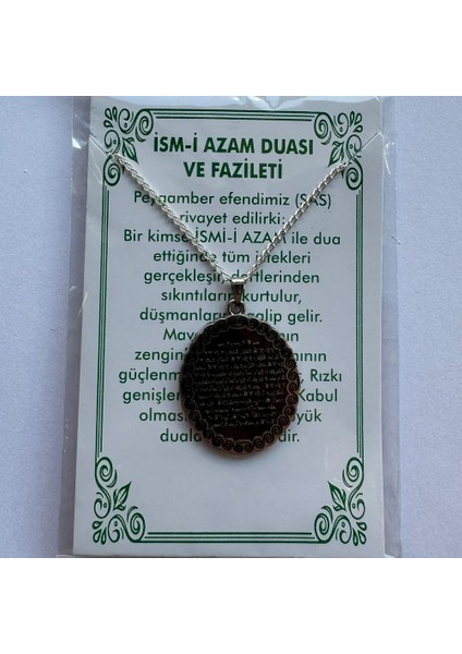 Ismi Azam Duası Yazılı Kolye fiyatları