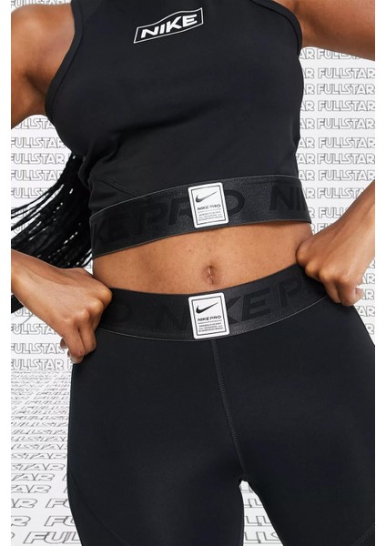 Pro Dri Fit Grappic Leggings Black Toparlaycı Kadın Taytı Siyah modelleri