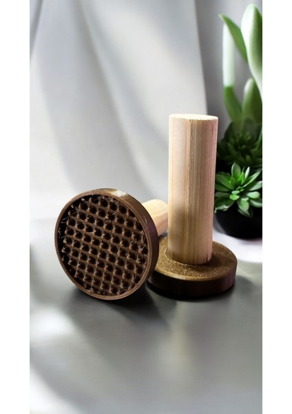 Waffle Desen Kurabiye Aparatı 5 cm Kahverengi