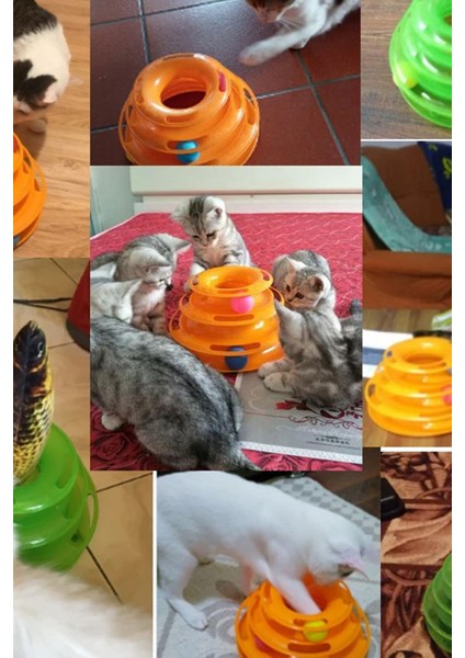 Evcil Hayvan Kedi Oyuncağı 3 Katlı Toplu Oyuncak