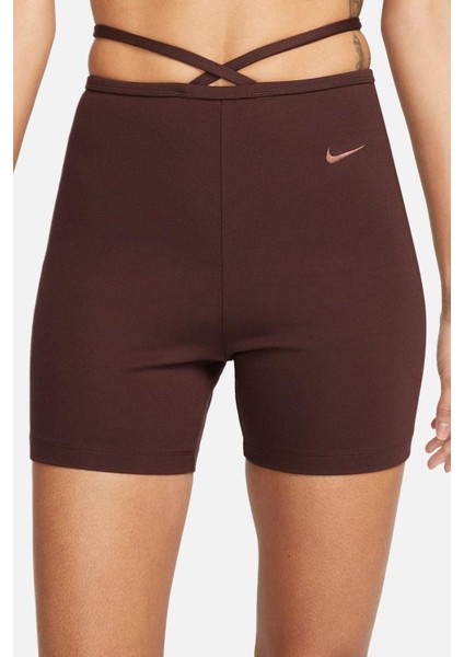 Sportswear Everyday Modern 5 Inch Biker Shorts Kadın Tayt Şort Kahverengi