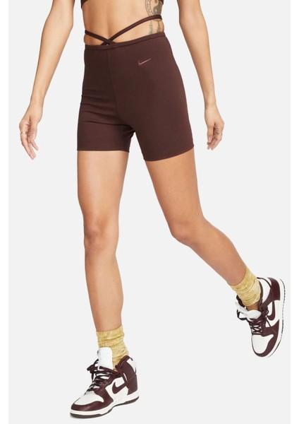 Sportswear Everyday Modern 5 Inch Biker Shorts Kadın Tayt Şort Kahverengi