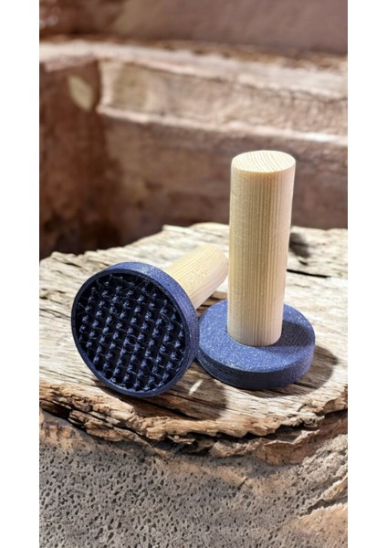 Waffle Desen Kurabiye Aparatı 5 cm Mavi