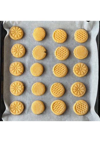 Waffle Desen Kurabiye Aparatı 5 cm Mavi