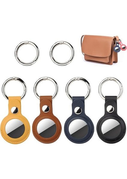 Giyim & Aksesuar Apple Airtag Için Deri Kılıf, Leather Case For Apple Airtag (Airtag ile Uyumlu Kılıf) (Kahverengi)